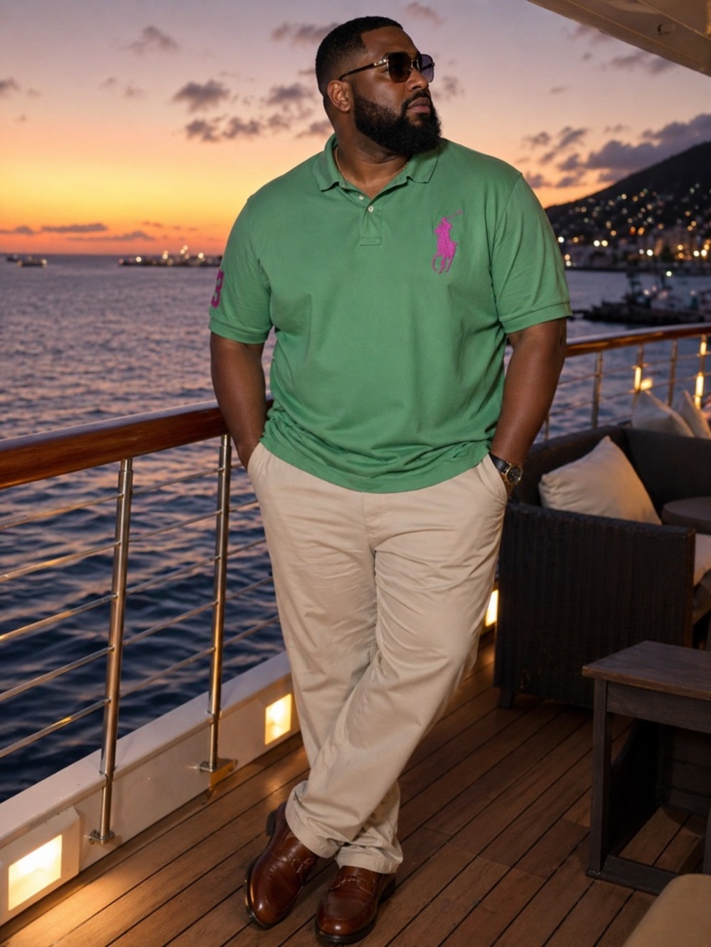 Polo by Ralph Lauren XXXL Iconic Big Pony Green Polo Shirt Preppy Casual Cruise